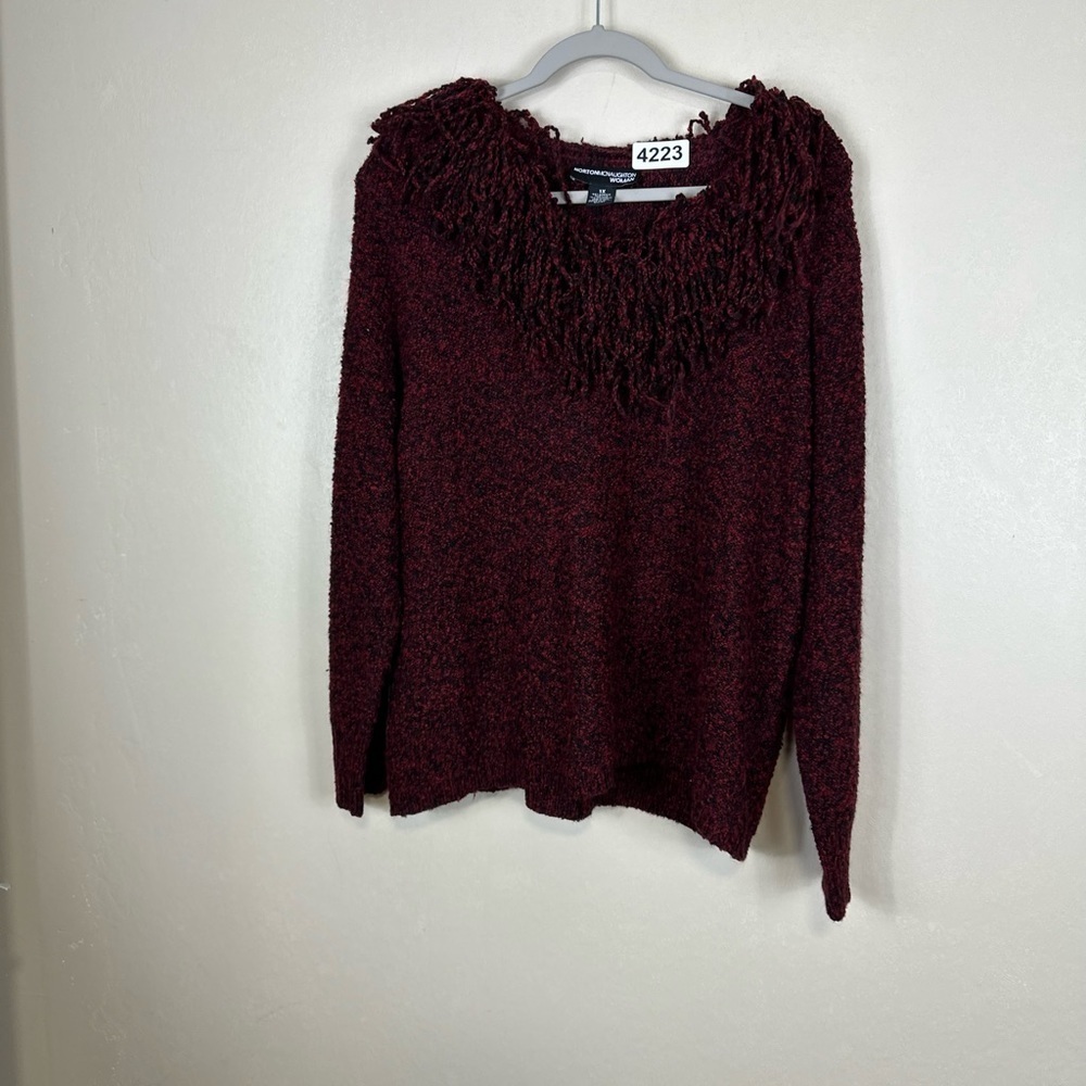 Nortonmcnaighton woman 1x nwot. Sweater.  P2p 24. Length 26   Tassels neck